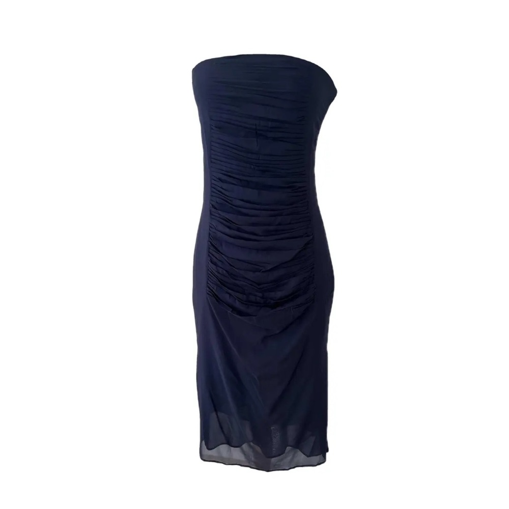 Yves Saint Laurent Midnight Blue Strapless Dress